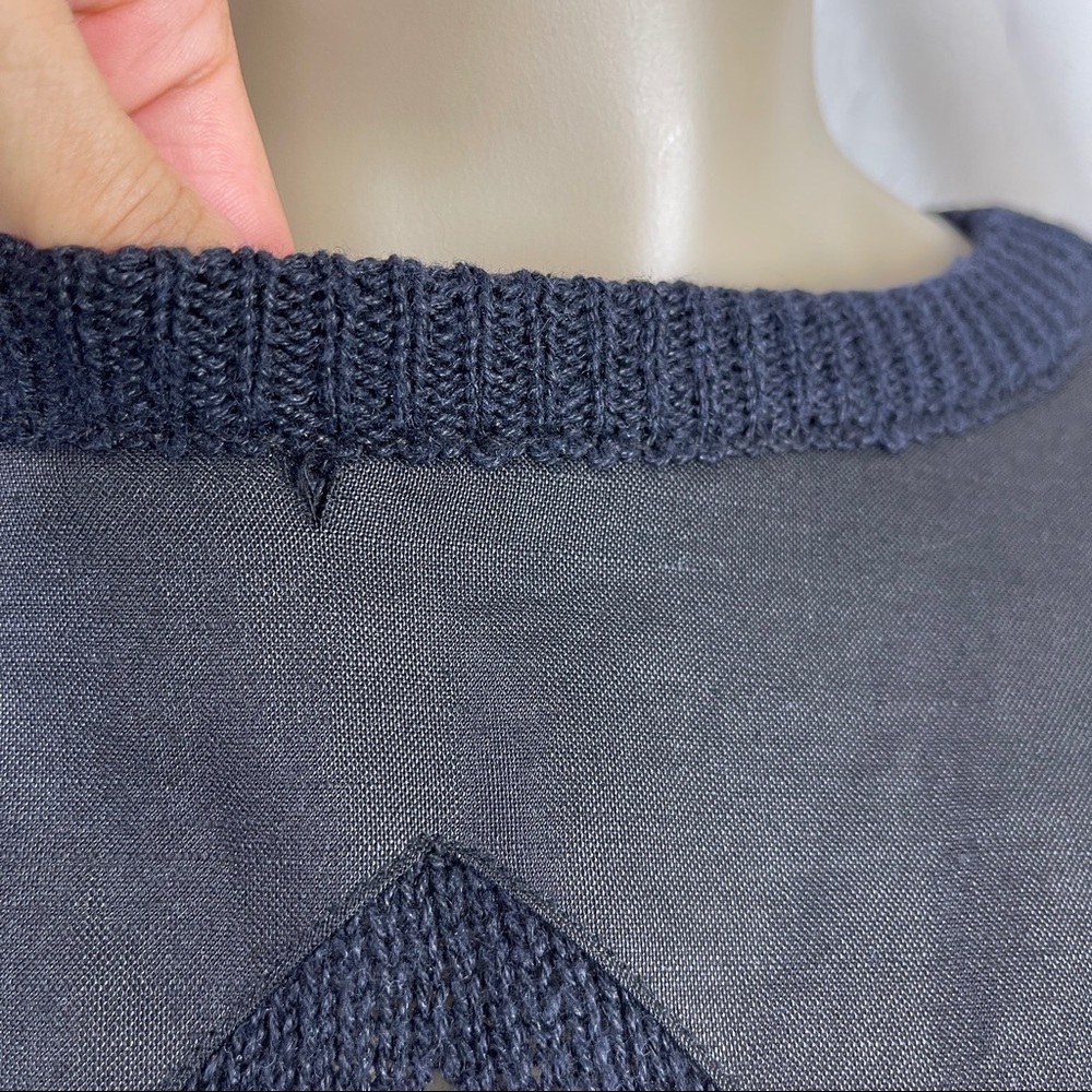 🚫SOLD🚫 VTG 80’s Black Open Knit Diamond Panel - Picture 11 of 16